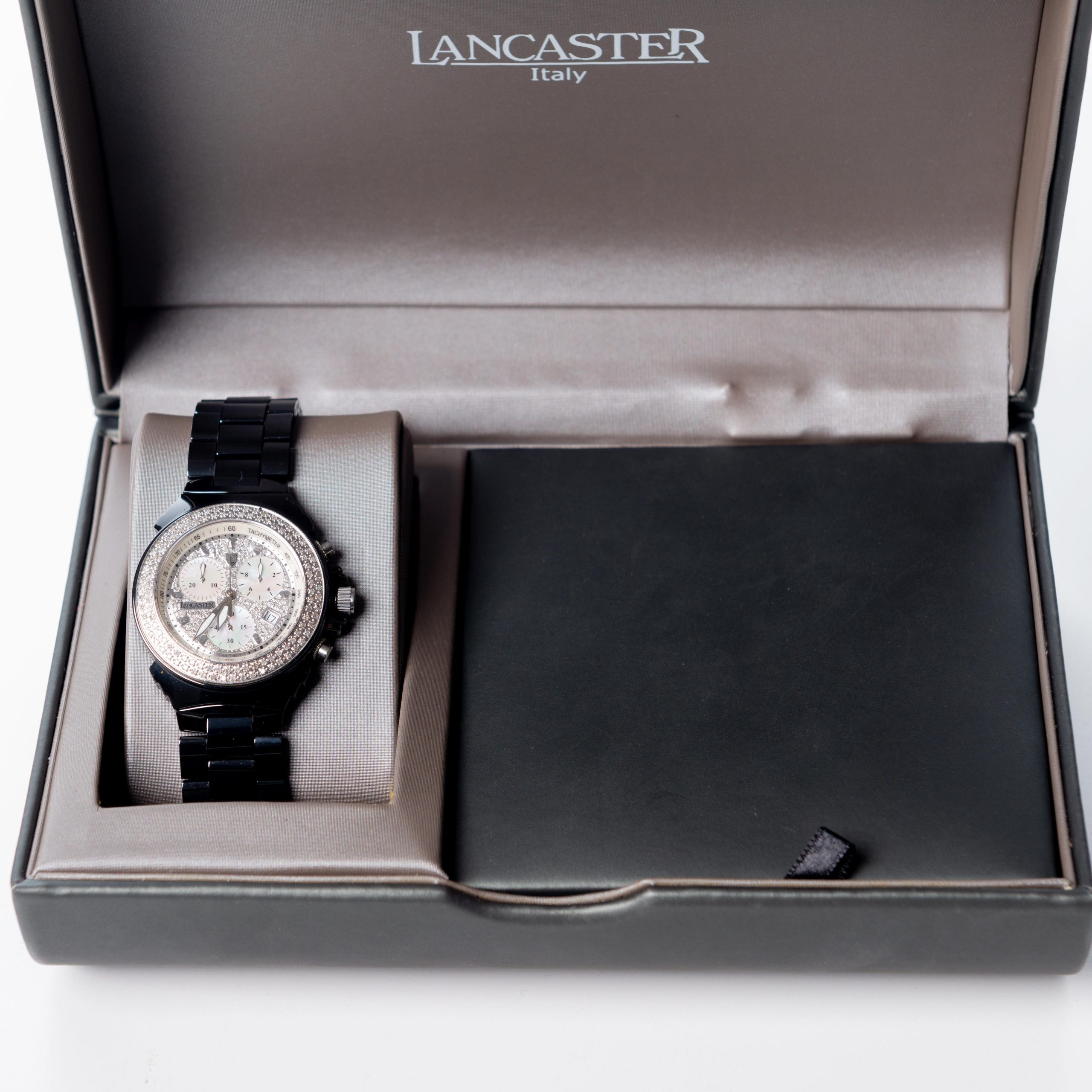 Porta orologio per un orologio in pelle nera - Yves Mercier